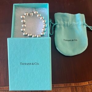 Tiffany & Co. Silver Bead Bracelet 7.5 Inch; 10mm